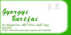 gyorgyi bartfai business card